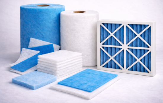 Prefiltros G2 G3 G4 de manta sintética en rollo y filtro plisado con marco de cartón y rejilla frontal para sistemas de climatiz